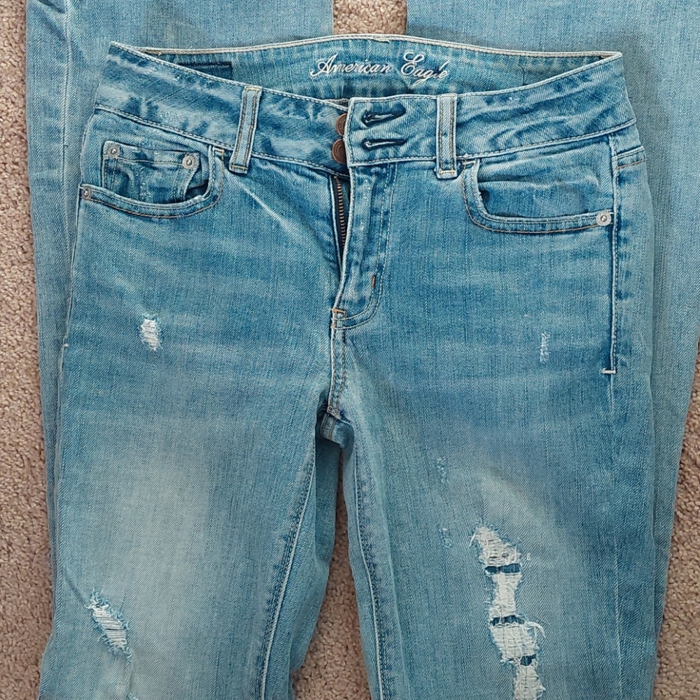 American Eagle Distressed Flare Jeans